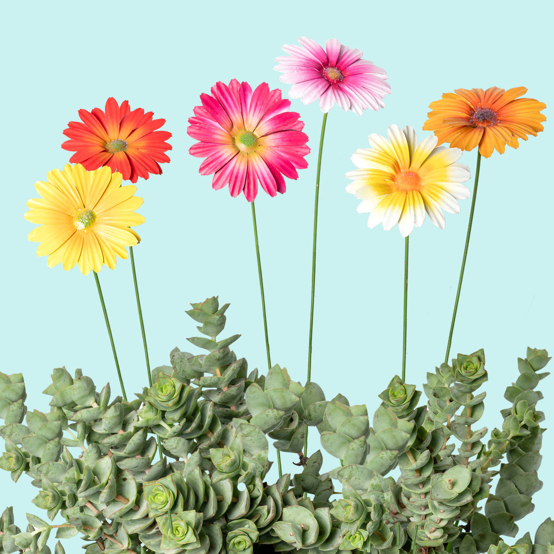Colorful Flower stakes garden ornaments