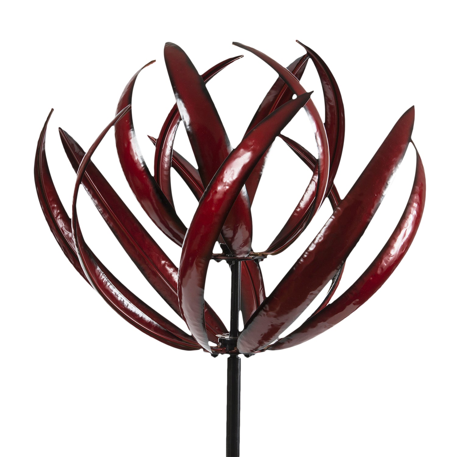 Lotus Kinetic Windmill Sculpture